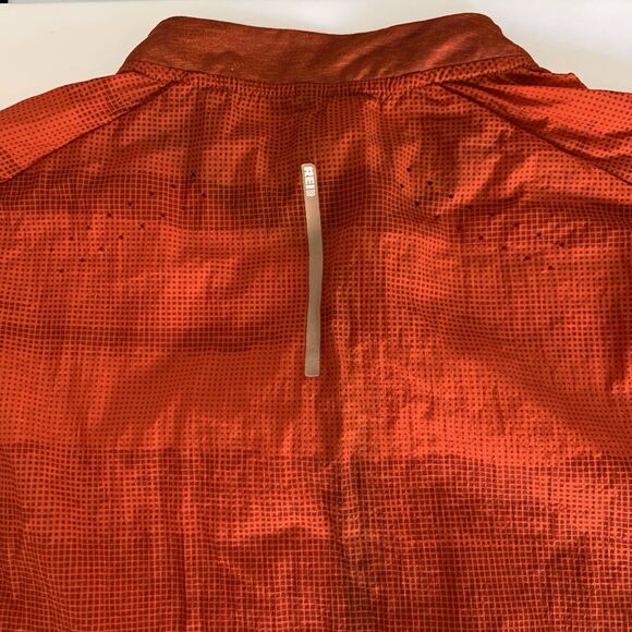 REI On the Trail Run Jacket Men S Orange Lightweight Packable Hiking Outdoor - Picture 6 of 10